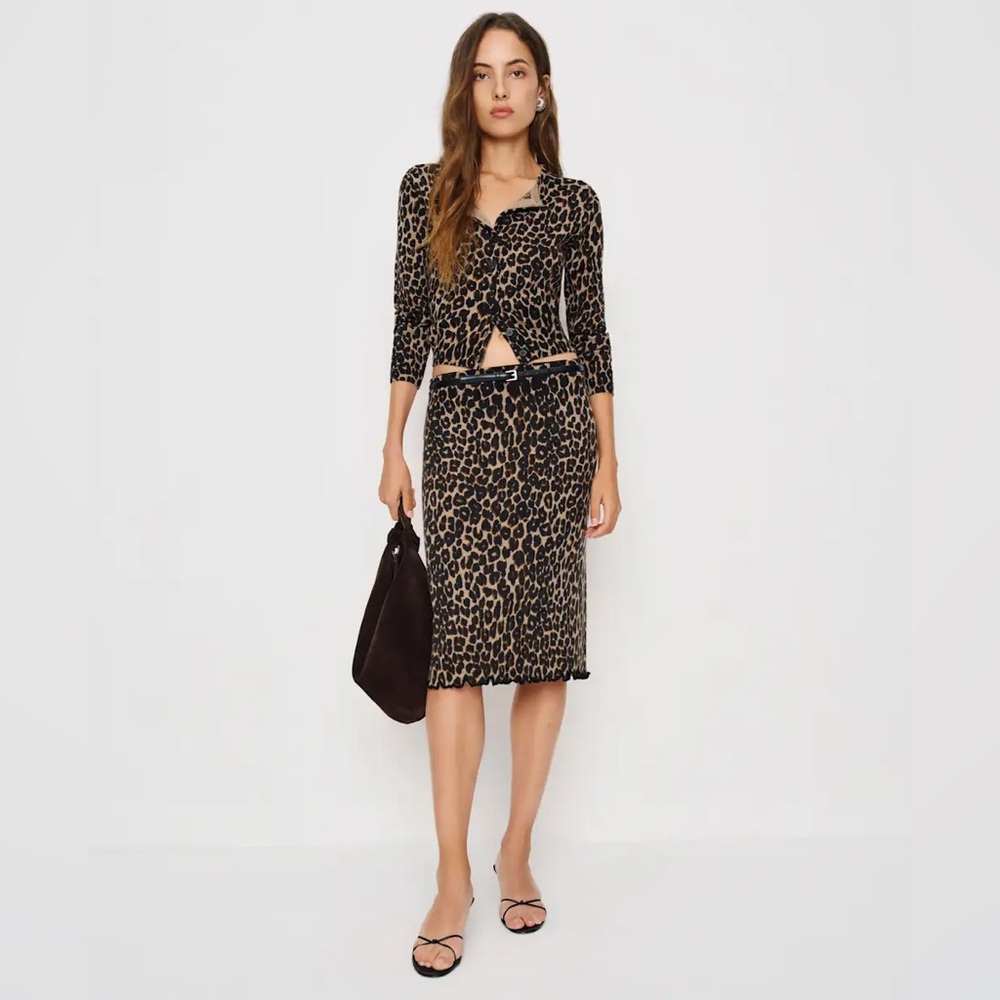 NWT Reformation Nicola Regenerative Merino Skirt